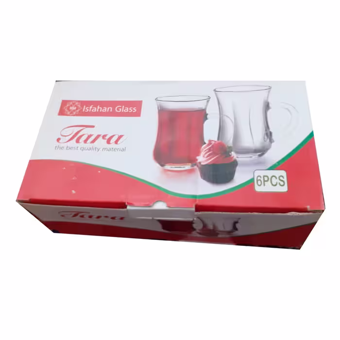فنجان شیشه و بلور اصفهان مدل تارا بسته 6 عددی