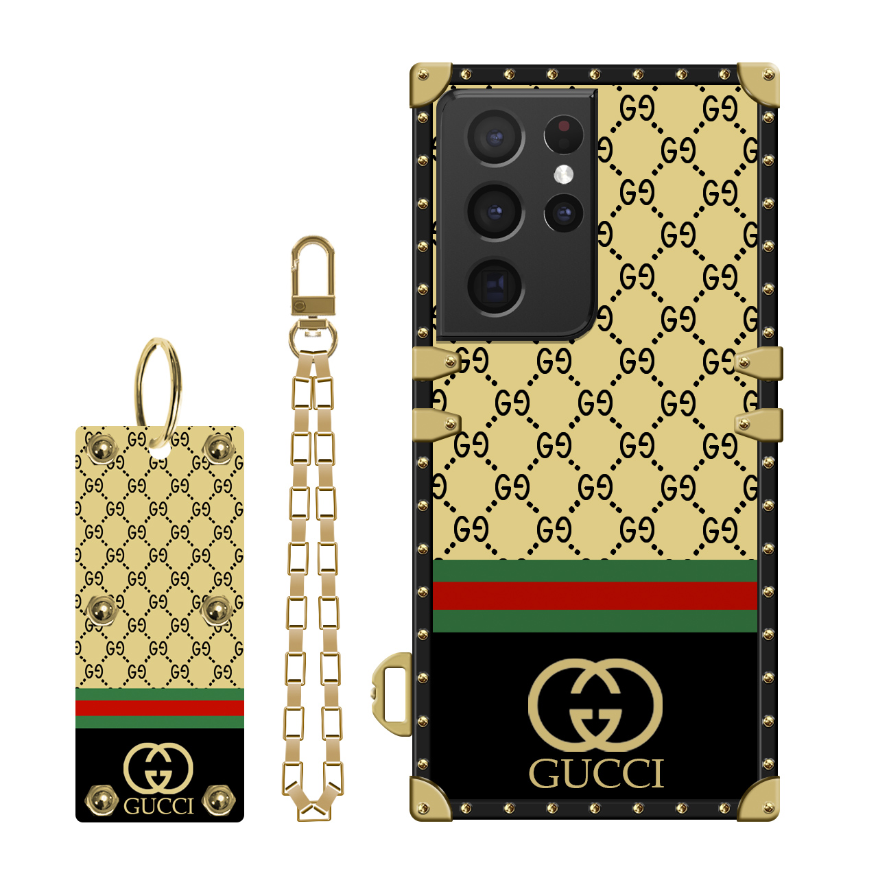 کاور مدل صندوقی کد L02 مناسب برای گوشی موبایل سامسونگ Galaxy S21 ULTRA  به همراه بند آویز