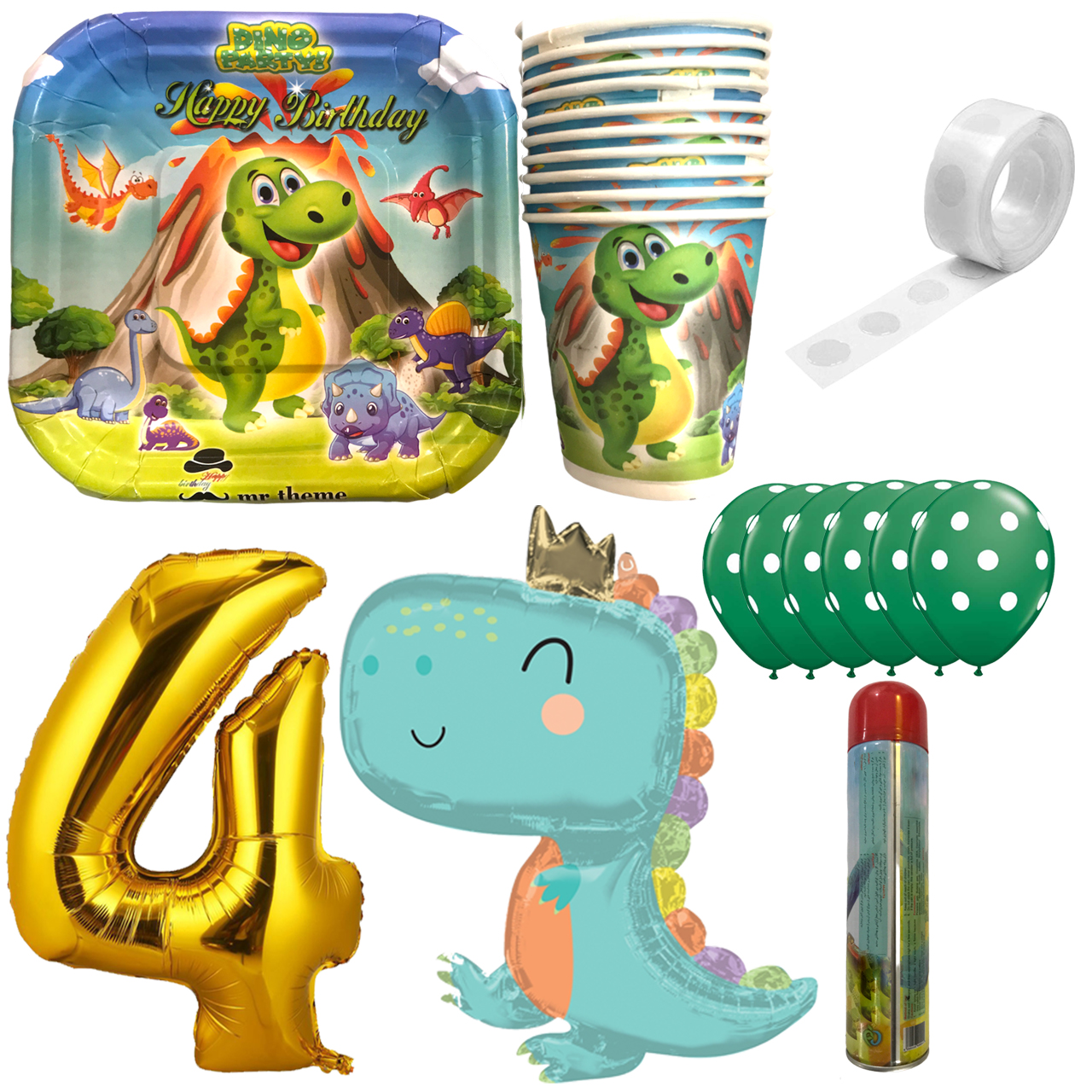 مجموعه 30 عددی تم تولد مسترتم طرح دایناسور کد 4