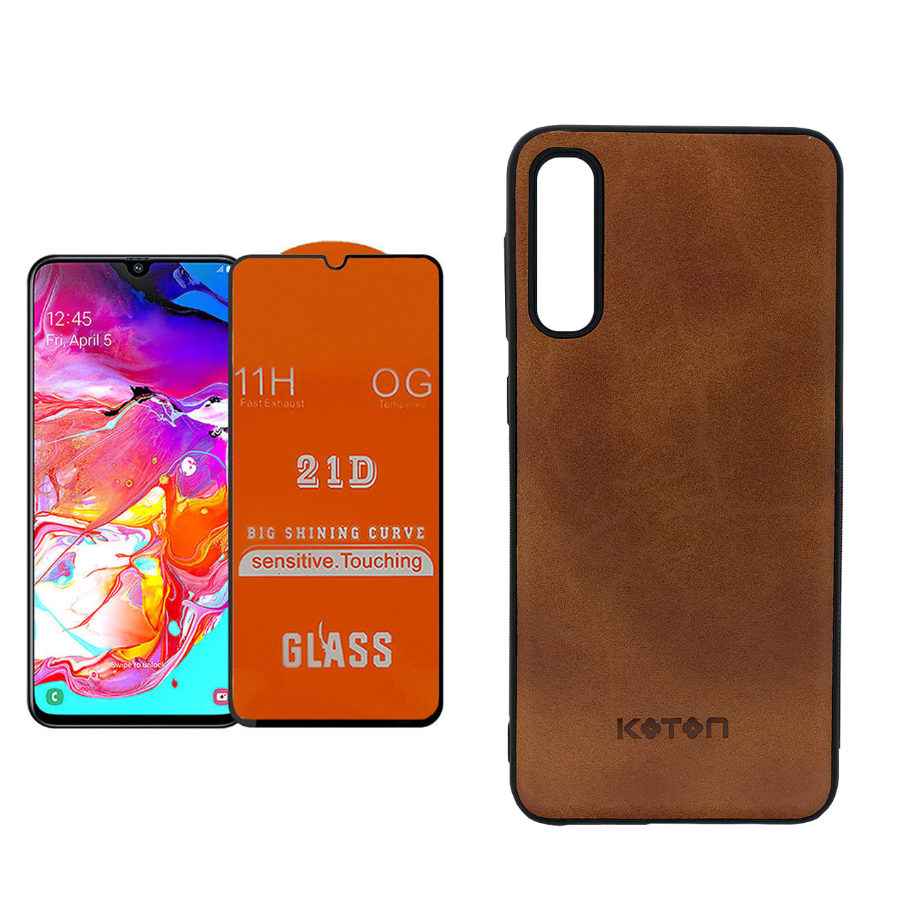 کاور مدل LET21 مناسب برای گوشی موبایل سامسونگ Galaxy A50 به همراه محافظ صفحه نمایش
