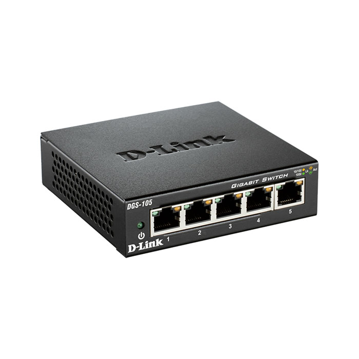 سوئیچ 5 پورت گیگابیتی و دسکتاپ دی لینک مدل DGS-105 - دوسو آی تی