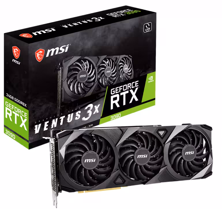کارت گرافیک  ام اس آی مدل GeForce RTX 3090 VENTUS 3X 24G حافظه 24 گیگابایت