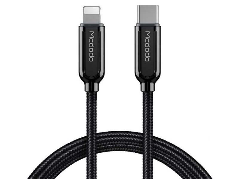 کابل شارژ سریع تایپ سی به لایتنینگ Mcdodo PD Quick Charge Type-C to Lightning 1.2M