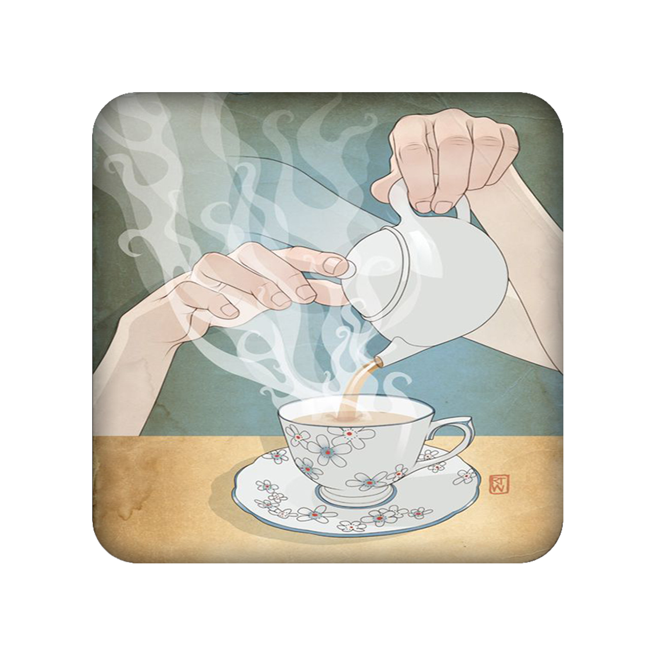 زیر لیوانی طرح چای کد 1090