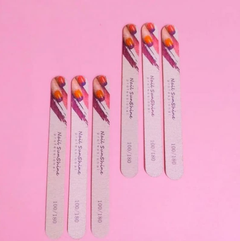 سوهان ناخن دو طرفه  مانیکور  و پدیکور  درجه زبری 100 و 180 گریت 