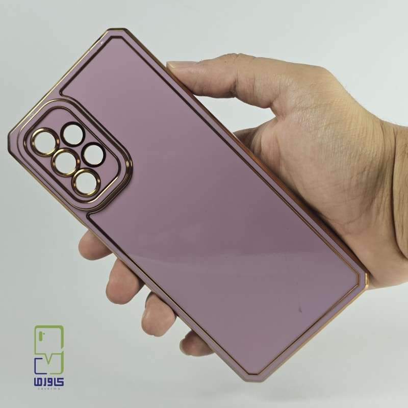 قاب گوشی a53 دور طلایی مای کیس بنفش | Samsung A53