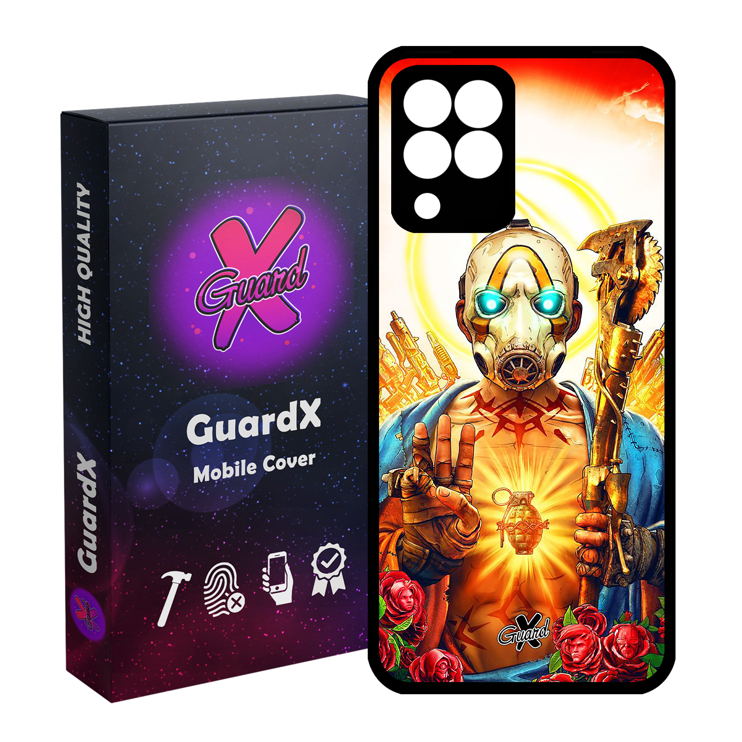 کاور گارد ایکس طرح Borderlands مدل Glass10068 مناسب برای گوشی موبایل سامسونگ Galaxy M33/M33 5G