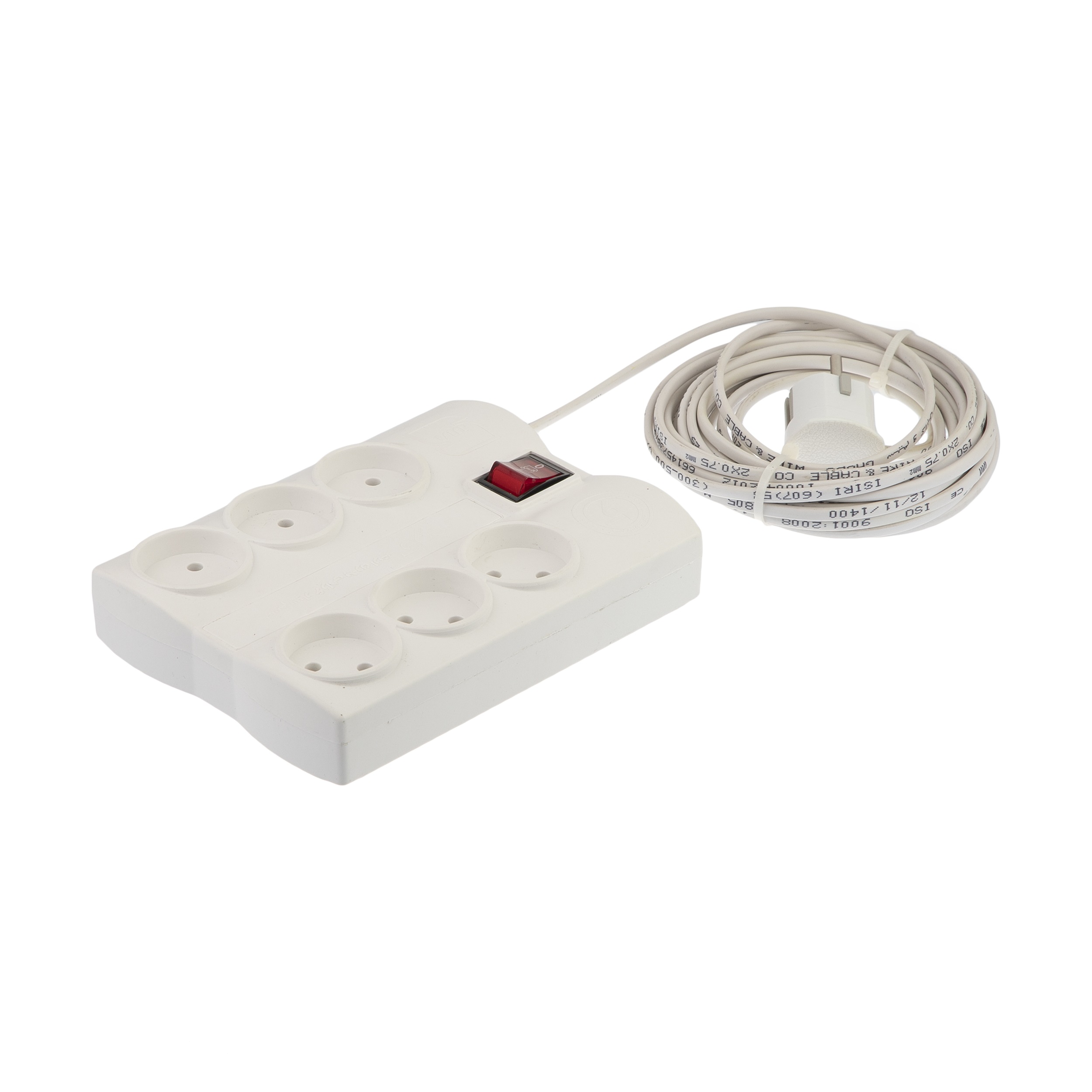 شش راهی برق کاوه مدل KV.6.TM.7M طول 7 متر