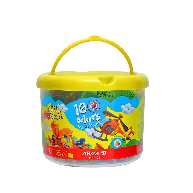 خمیر بازی مدل 10 رنگ سطلی | چاوه