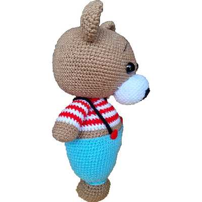 عروسک بافتنی طرح تامی خرس کد m1004