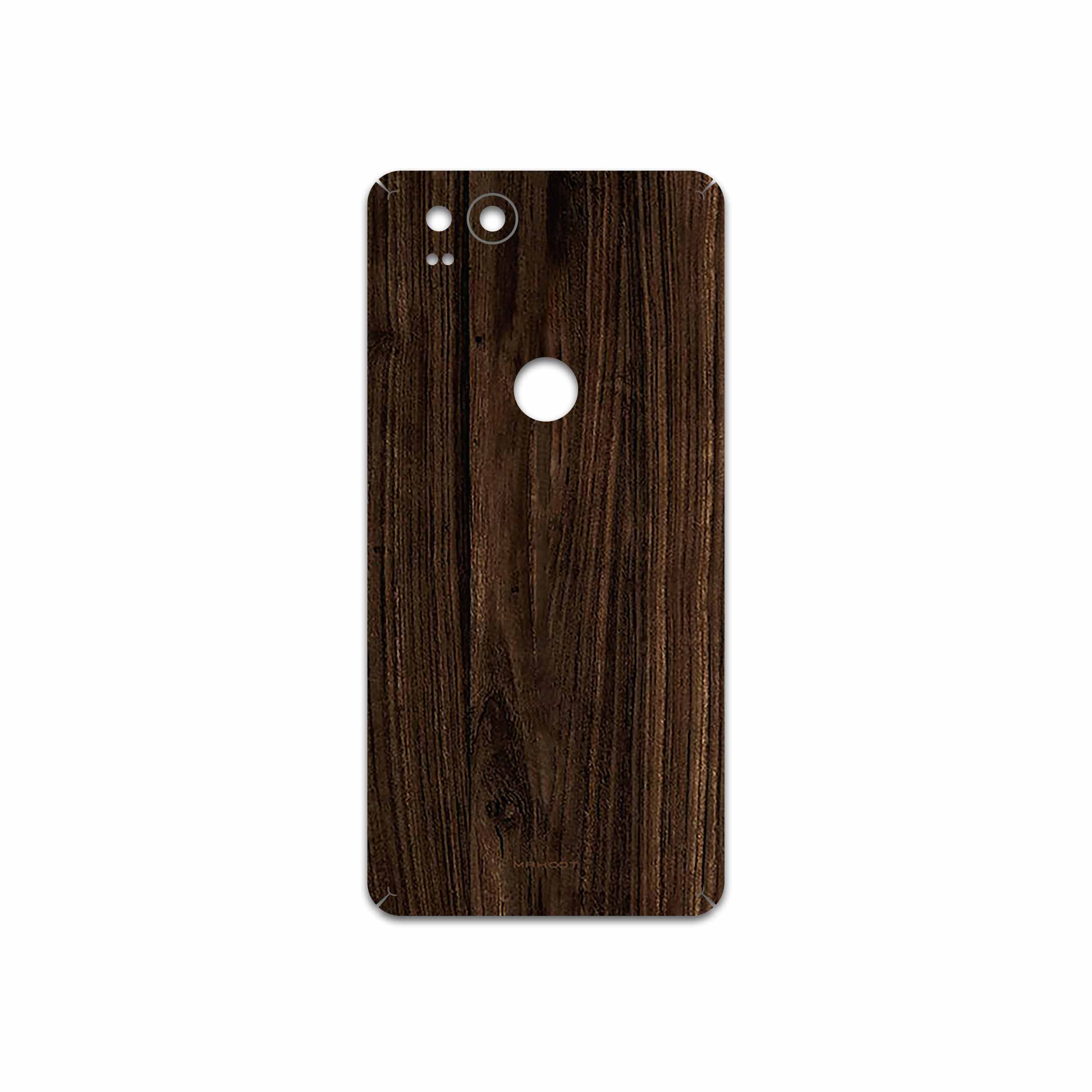 برچسب پوششی ماهوت مدل Dark Walnut Wood مناسب برای گوشی موبایل گوگل Pixel 2