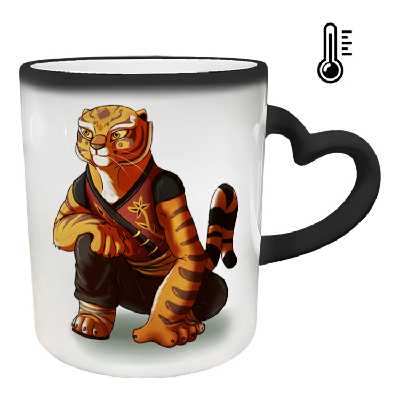 ماگ حرارتی مدل دسته قلبی طرح پاندا کونگ فو کار کد 90