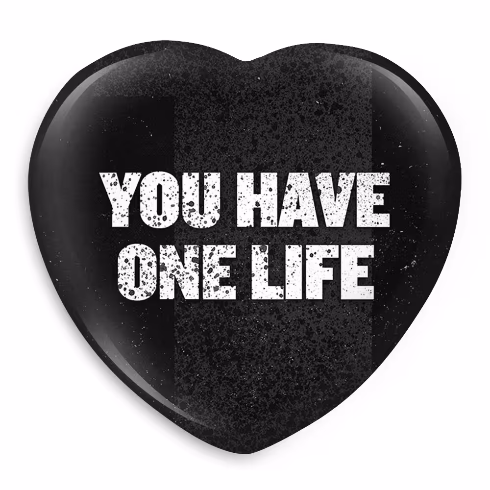 پیکسل خندالو طرح You Have One Life مدل قلبی کد 10039