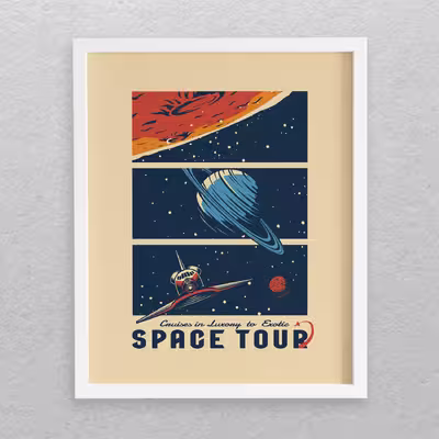 تابلو مدل دکوراتیو طرح فضا Space Tour کد 669