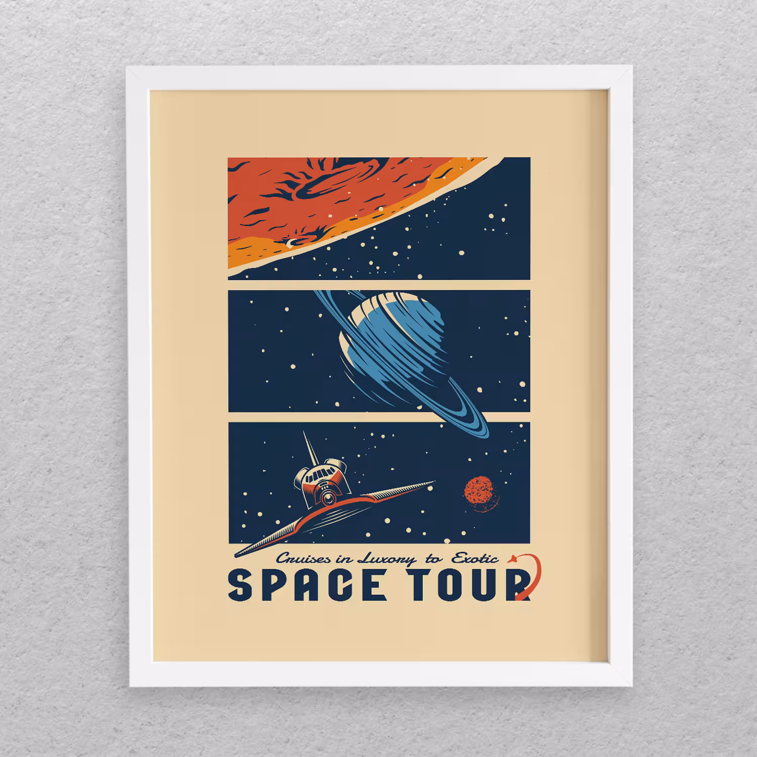 تابلو مدل دکوراتیو طرح فضا Space Tour کد 669