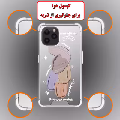 کاور لاین کینگ مدل آینه ایی نشکن طرح گواش مناسب برای گوشی موبایل اپل IPhone 13 pro Max