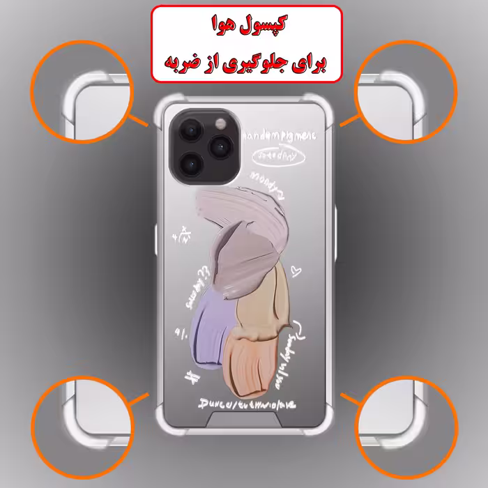 کاور لاین کینگ مدل آینه ایی نشکن طرح گواش مناسب برای گوشی موبایل اپل IPhone 13 pro Max