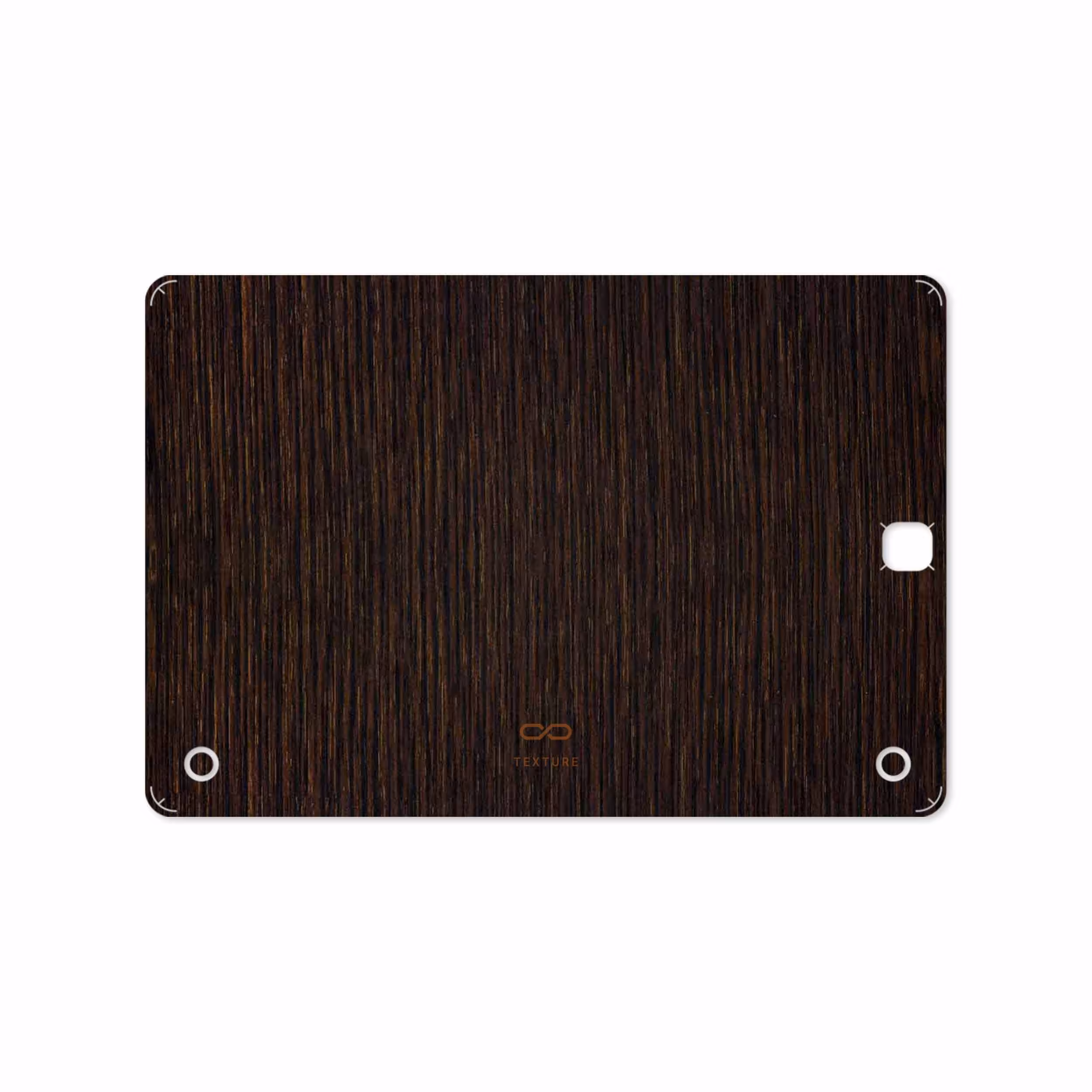 برچسب پوششی ماهوت مدل Dark-Gold-Stripes-Wood مناسب برای تبلت سامسونگ Galaxy Tab A 9.7 2015 T550