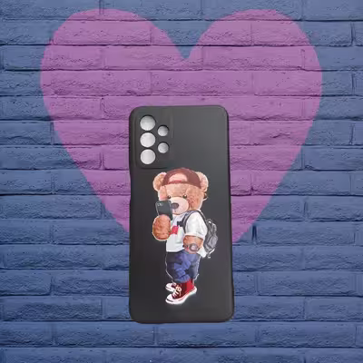 كاور مدل سیلیکون طرح تدی كد 45456  مناسب برای گوشی موبایل سامسونگ galaxy A73