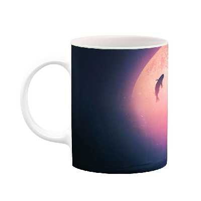 ماگ طرح مرد تنها  مدل mgp13678