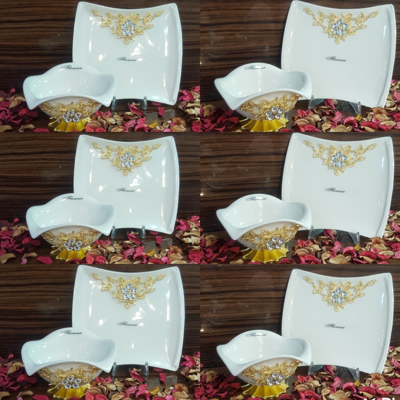 پیاله لوتوس 6 عددی و پیش دستی 6 عددی 