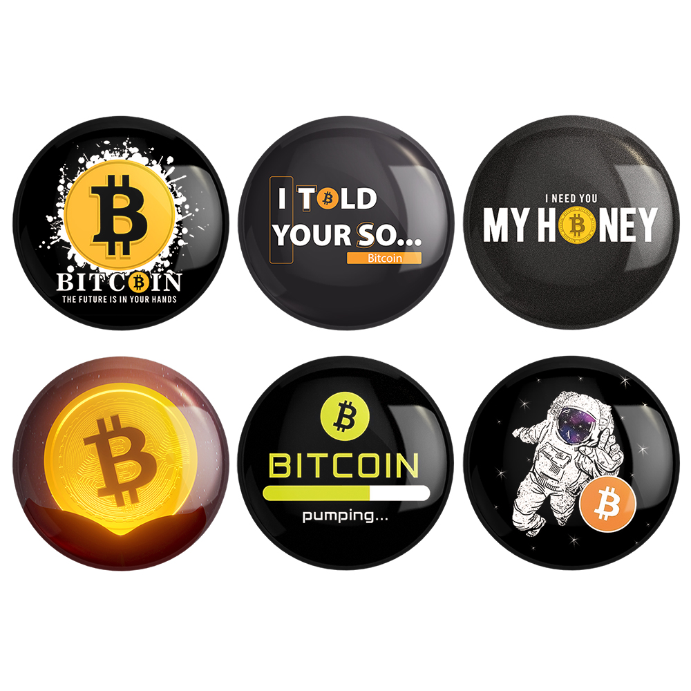 پیکسل خندالو مدل ارز دیجیتال بیت کوین کد 409A مجموعه 6 عددی