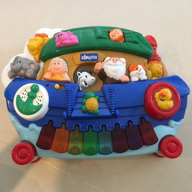 اسباب بازی موزیکال چیکو کشتی نوح موزیکال چراغدار با صدای حیوانات و پیانو   chicco toys