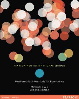 [PDF] دانلود کتاب Mathematical Methods For Economics, 2nd ed, 2014