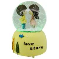 گوی موزیکال مدل پمپی Love Story طرح گنجشک و درخت کد PB4071