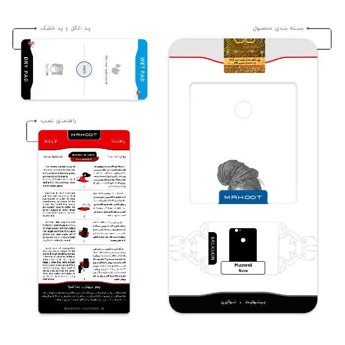 برچسب پوششی ماهوت مدل Portrait of an African Woman مناسب برای گوشی موبایل هوآوی Nova