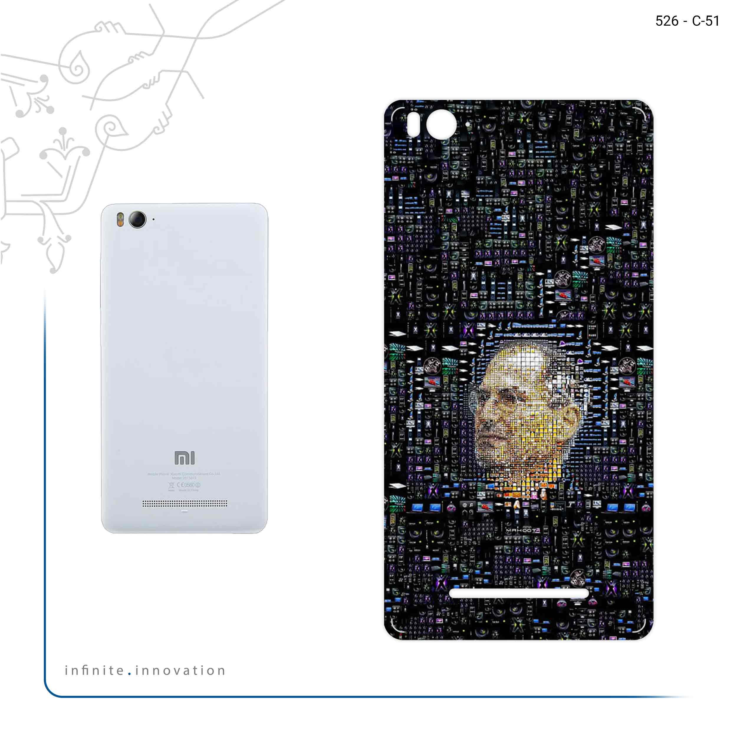 برچسب پوششی ماهوت مدل Collage of Steve Jobs 2 مناسب برای گوشی موبایل شیائومی Mi 4i