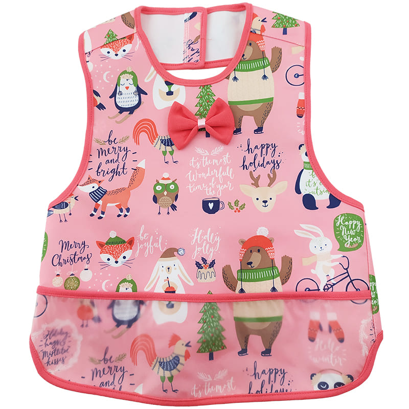 پیش بند مشمبایی چاپ حیوانات کریسمس پاپيونی کوکالو Cocalo