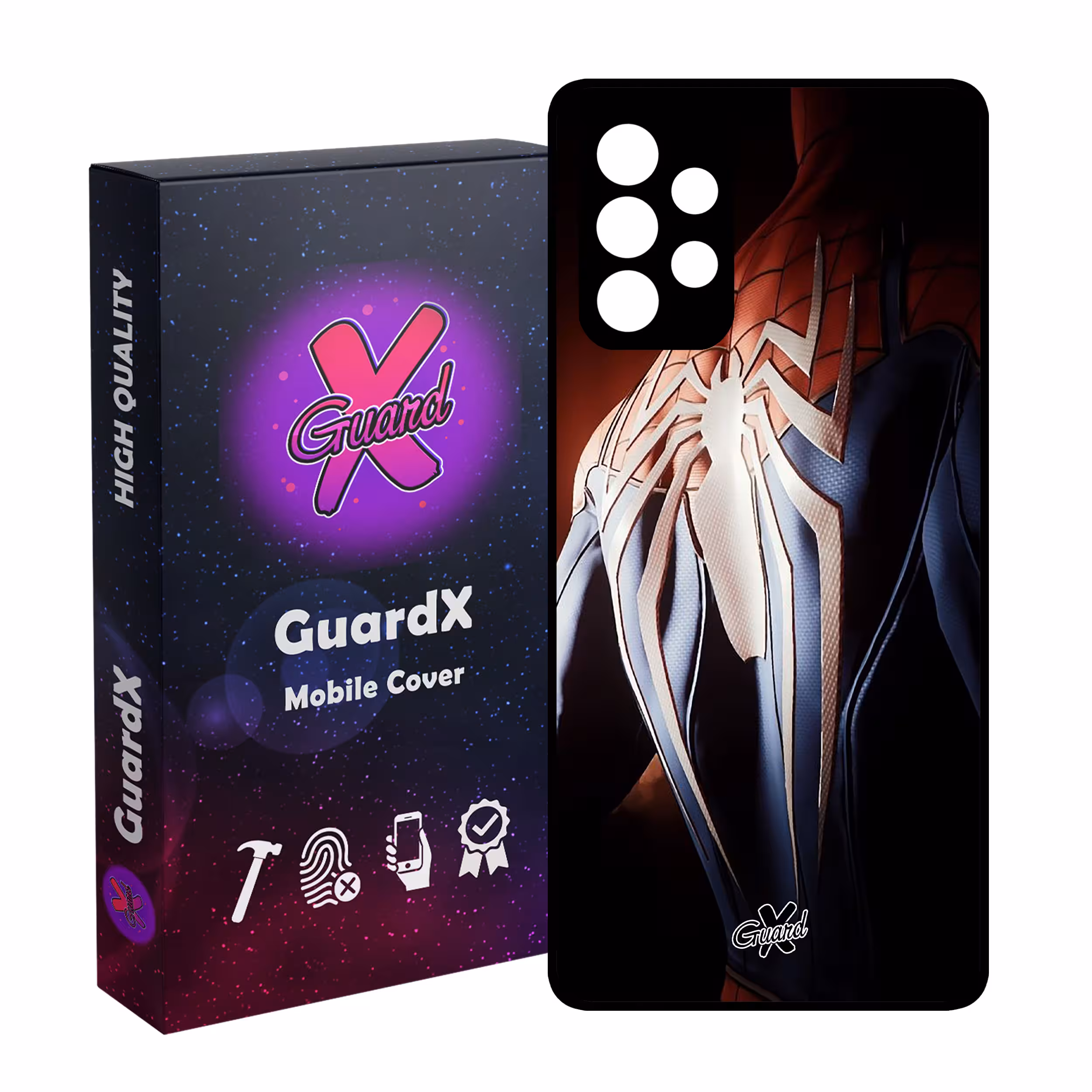 کاور گارد ایکس طرح Spider Man مدل Glass10126 مناسب برای گوشی موبایل سامسونگ Galaxy A32 5G