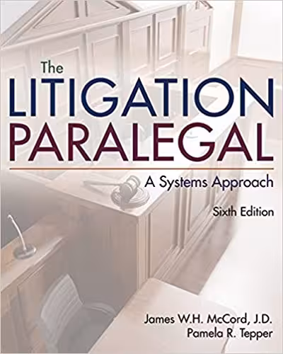 خرید و دانلود نسخه کامل کتاب The Litigation Paralegal: A Systems Approach (6th Edition) - Pdf