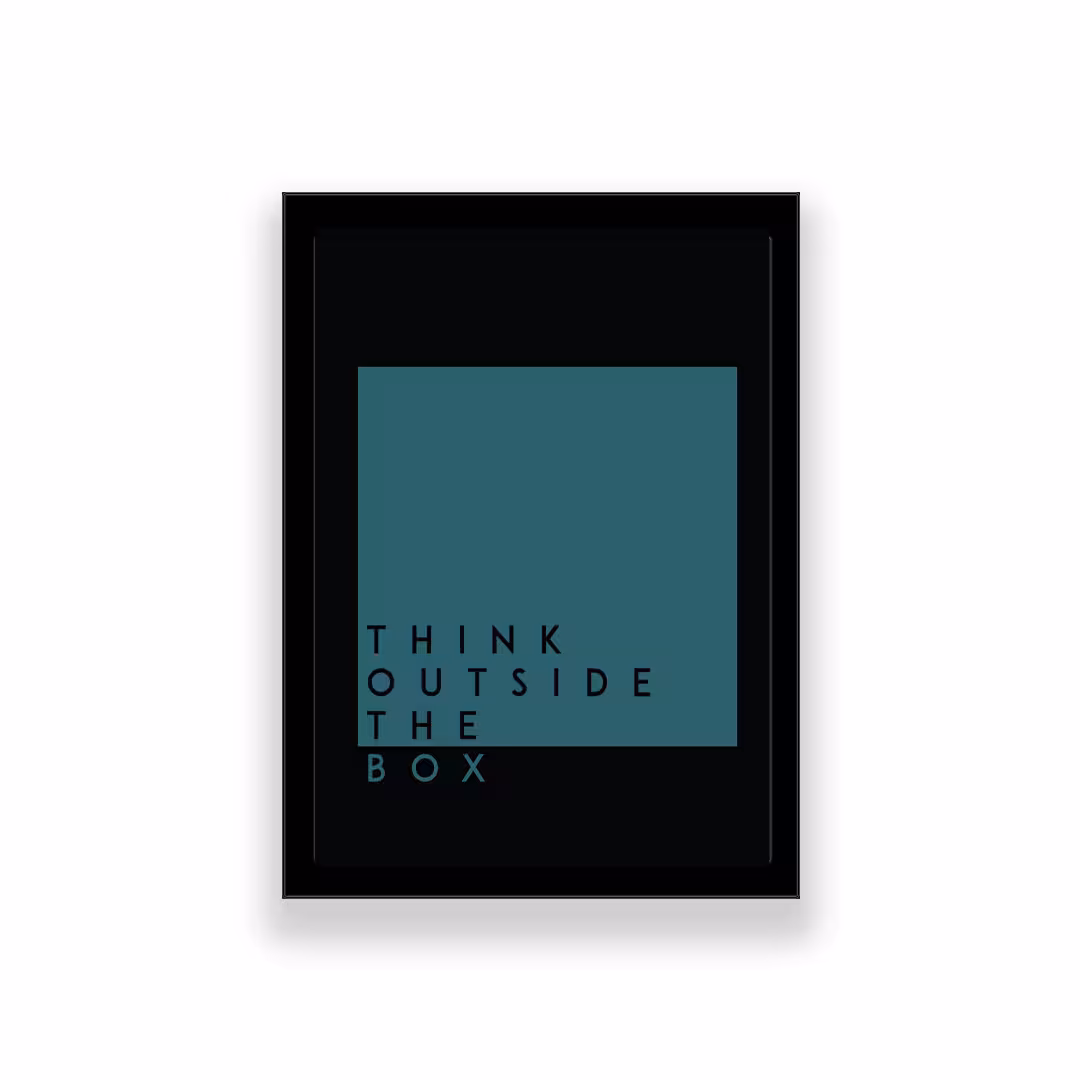 تابلو طرح انگیزشی مدل Think outside the box