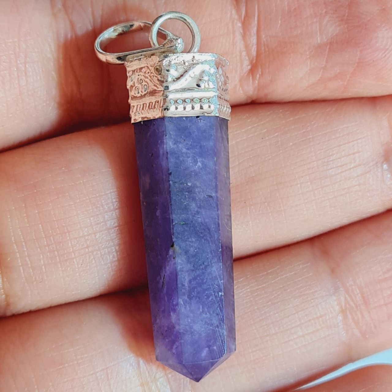 آویز منشور آمیتیست اصل 7668