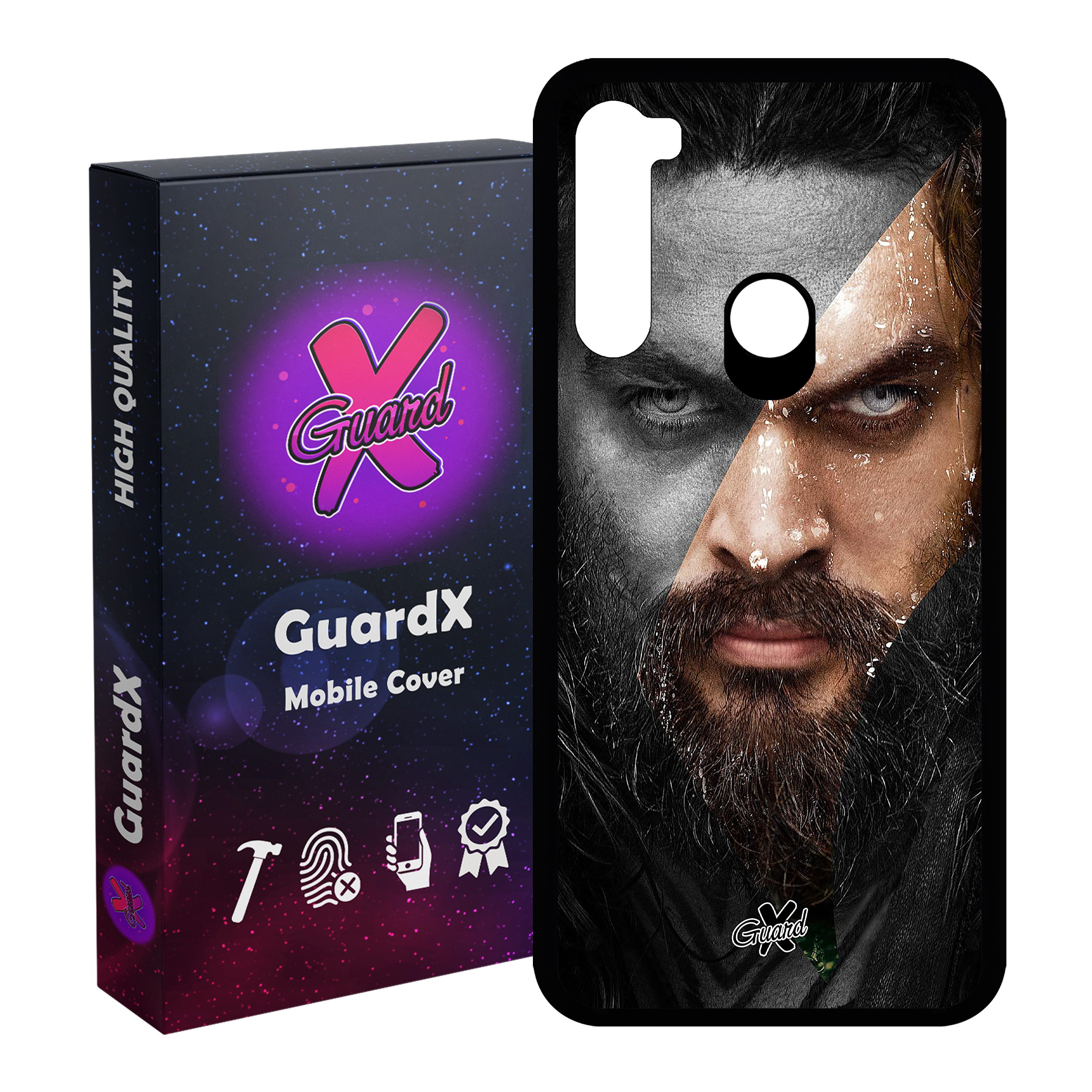 کاور گارد ایکس طرح Aqua Man مدل Glass10362 مناسب برای گوشی موبایل شیائومی Redmi Note 8