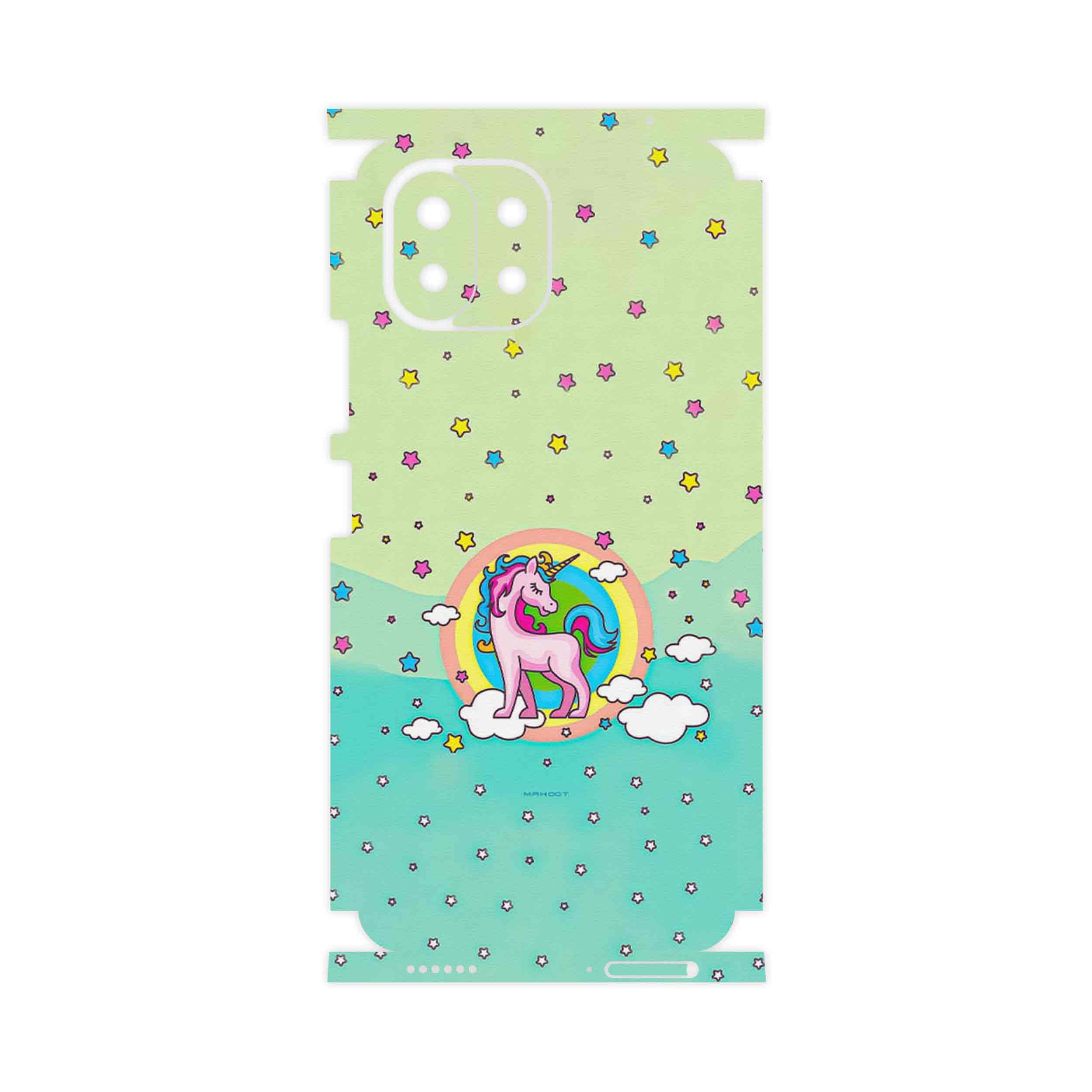 برچسب پوششی ماهوت مدل Rainbow unicorn adventure-FullSkin مناسب برای گوشی موبایل شیائومی 11 Lite 5G NE