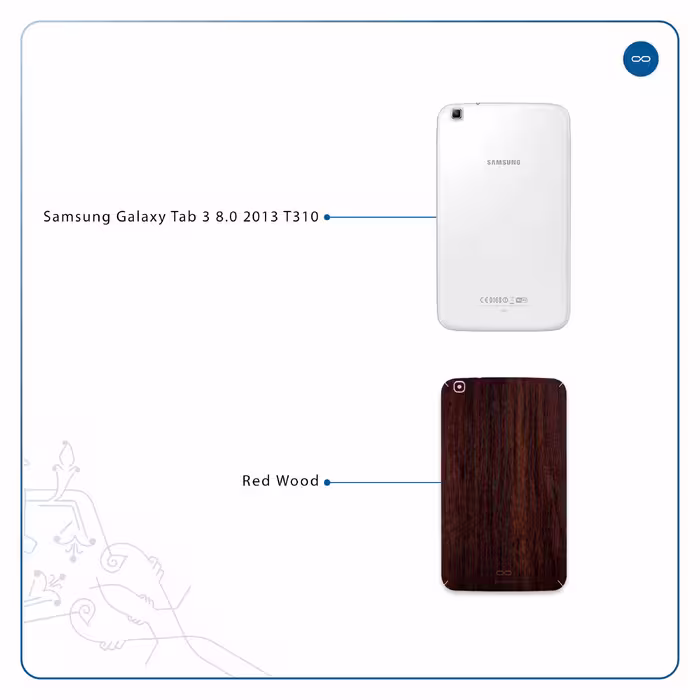 برچسب پوششی ماهوت مدل Red-Wood مناسب برای تبلت سامسونگ Galaxy Tab 3 8.0 2013 T310