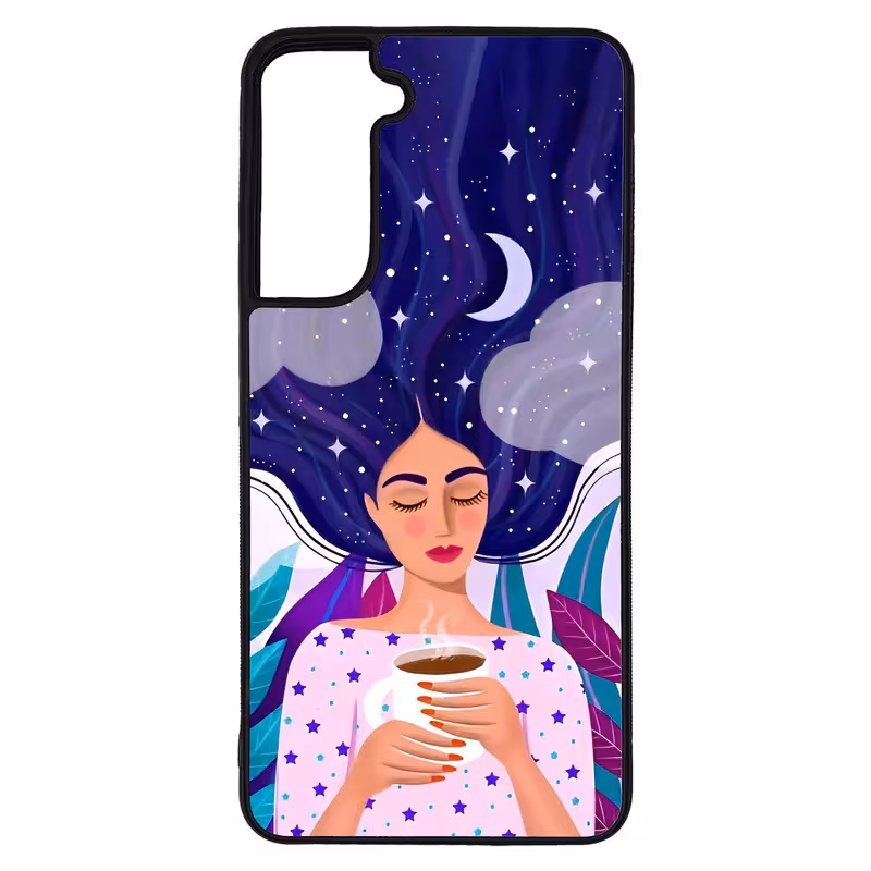 کاور طرح نقاشی دختر کد G-095 مناسب برای گوشی موبایل سامسونگ Galaxy S21 FE | دیجی قاب دونی