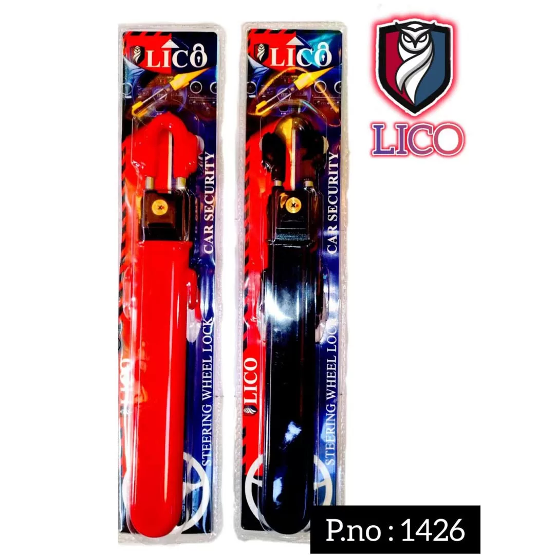 قفل فرمان دوبل کلید 4پر مدل توپر دارای آبکاری درجه 1 برند لیکو