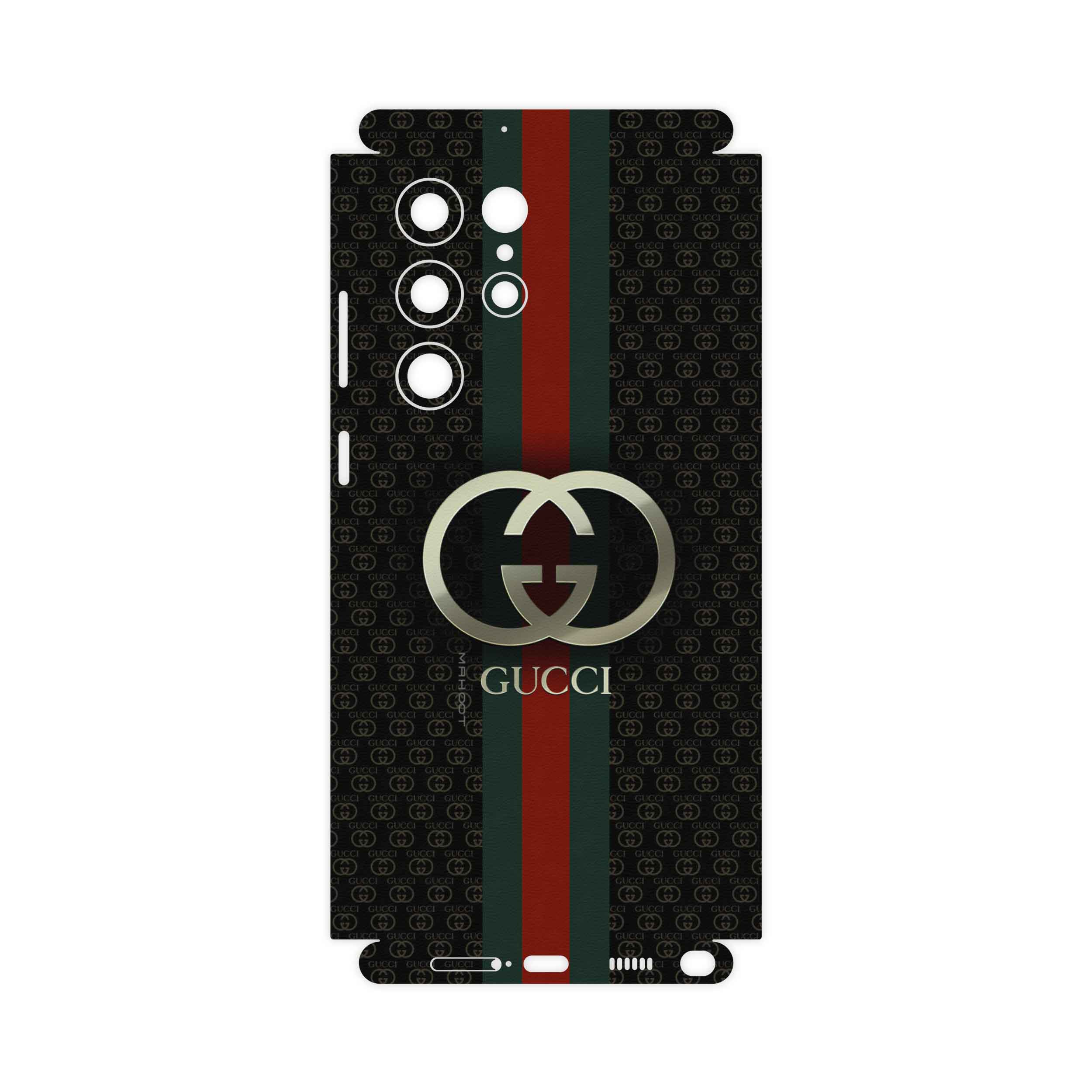 برچسب پوششی ماهوت مدل GUCCI-Logo-FullSkin مناسب برای گوشی موبایل سامسونگ Galaxy S22 Ultra 5G