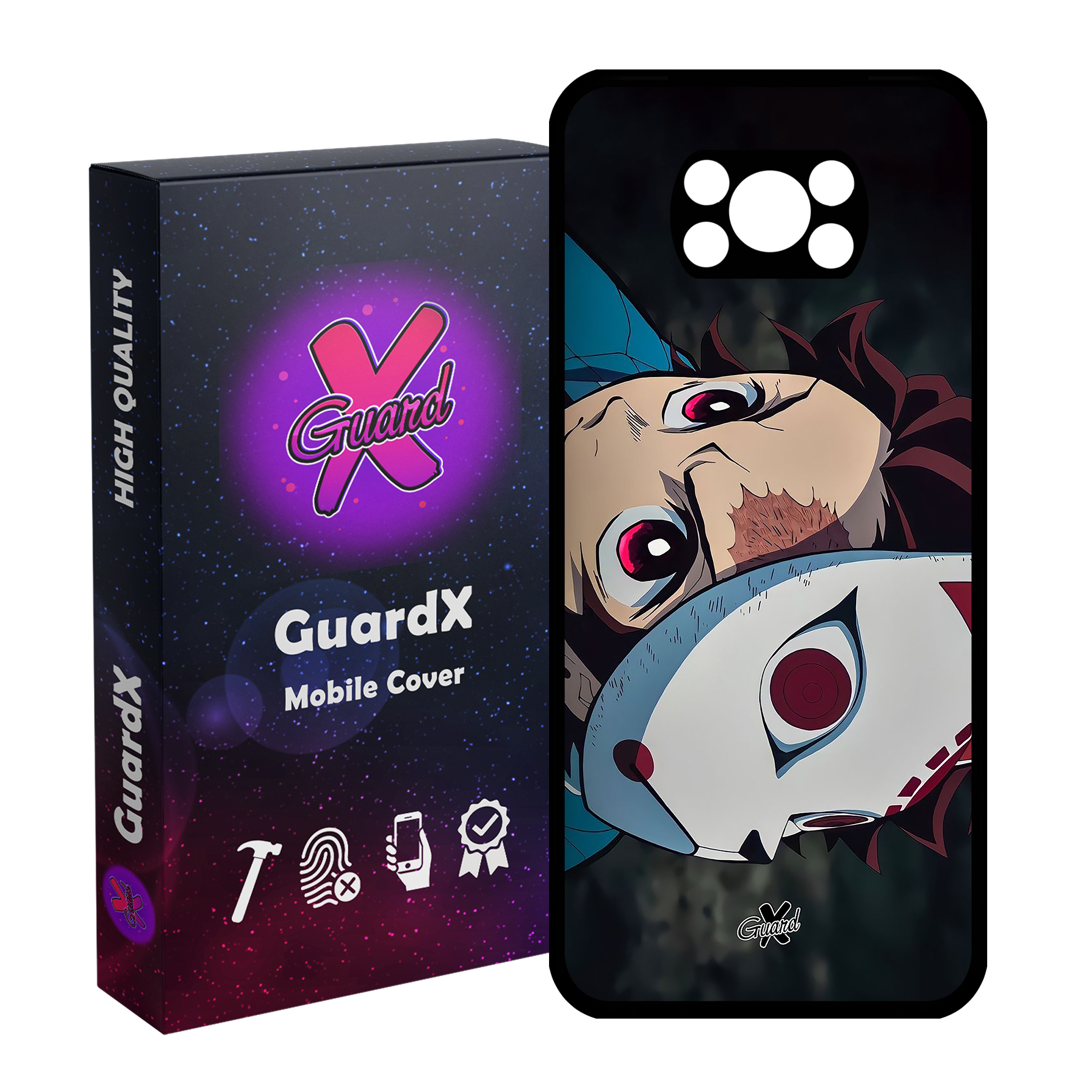 کاور گارد ایکس طرح تانجیرو کامادو انیمه مدل Glass10562 مناسب برای گوشی موبایل شیائومی Poco X3 NFC/Poco X3/Poco X3 Pro