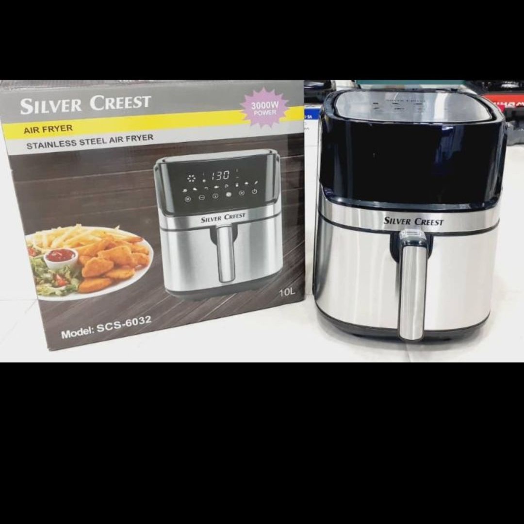 سرخ کن  سیلورکرست 10لیتری  بدون روغن استیل لمسی  سبددار کد6032    سرخکن سیلورکرست