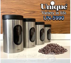 جا ادویه 6 عددی درب بامبو با پایه بامبو کد UN_8005 طرح ستاره