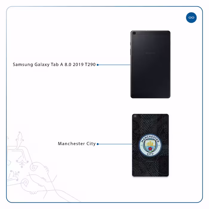 برچسب پوششی ماهوت مدل Manchester-City مناسب برای تبلت سامسونگ Galaxy Tab A 8.0 2019 T290