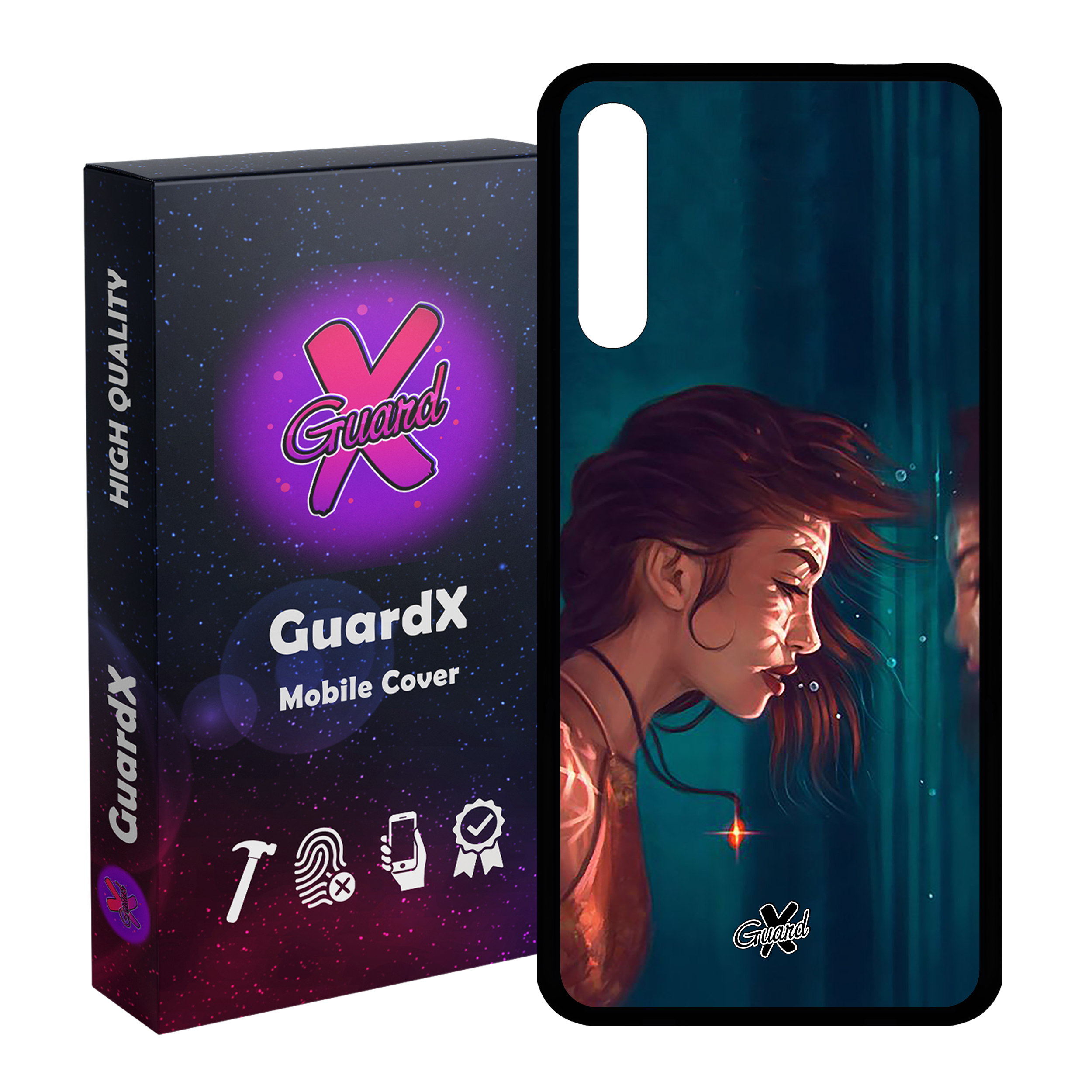 کاور گارد ایکس طرح دختر مدل Glass10371 مناسب برای گوشی موبایل آنر 9X Pro