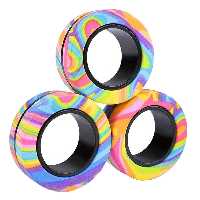 فیجت ضد استرس ریلایف مدل 100 Magnetic Ring طرح حلقه های مغناطیسی بسته 3 عددی | چاوه