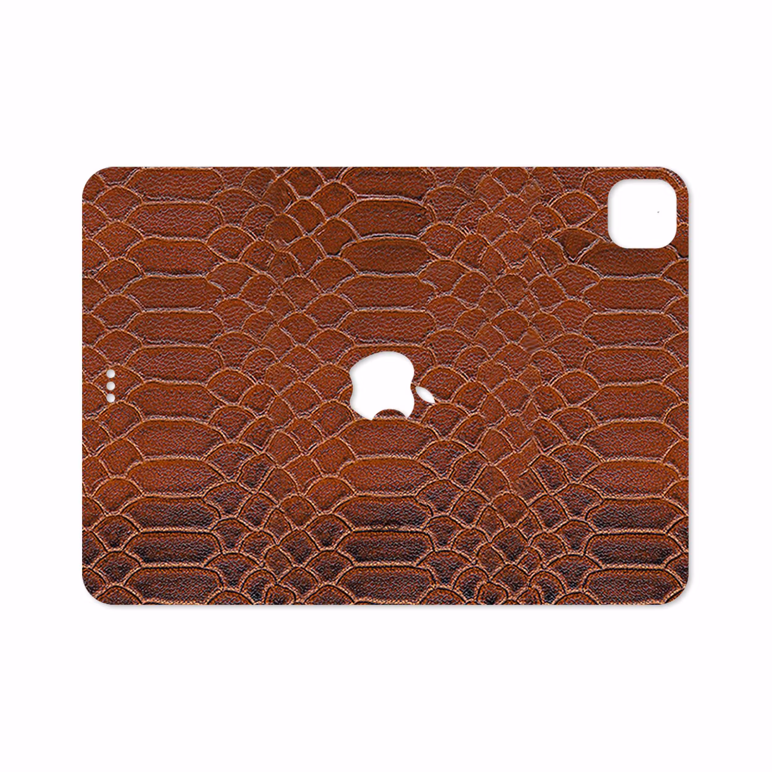 برچسب پوششی ماهوت مدل Brown-Snake-Leather مناسب برای تبلت اپل iPad Pro 11 (GEN 2) 2020 A2230