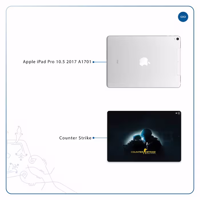 برچسب پوششی ماهوت مدل Counter-Strike مناسب برای تبلت اپل iPad Pro 10.5 2017 A1701